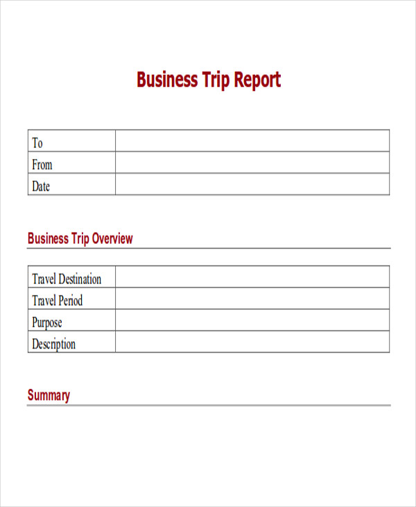 FREE 14+ Sample Trip Reports in MS Word Apple Pages Google Docs PDF