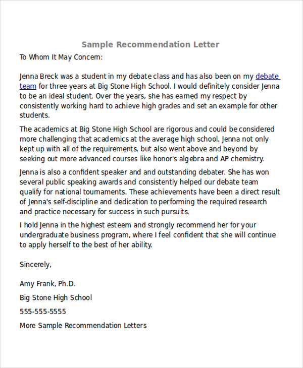 Mba Letter Of Recommendation from images.sampletemplates.com