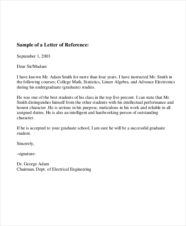 bank employee recommendation letter example