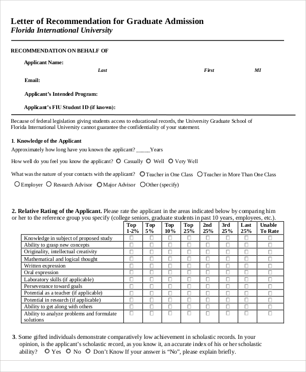 Free 9 Sample School Recommendation Letter Templates In Ms Word Pdf