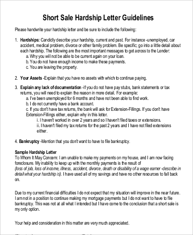 Sample Of Hardship Letter For Short Sale from images.sampletemplates.com