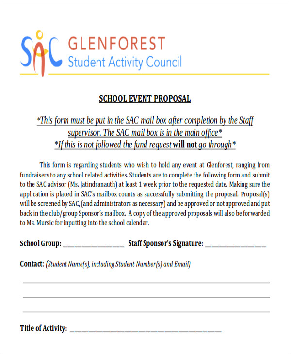 printable school event proposal form