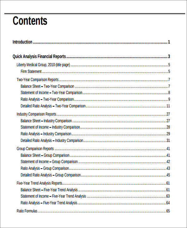 company performance analysis report