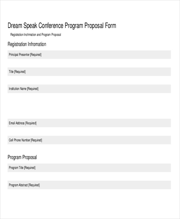 conference program proposal form