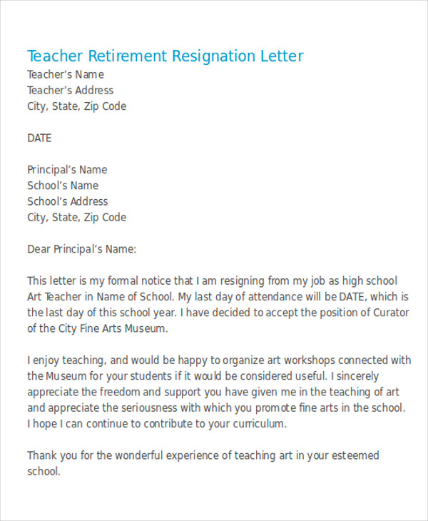 Free 30 Resignation Letter Templates In Pdf Ms Word