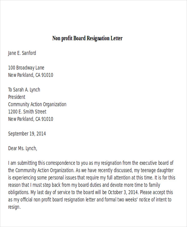 31 Resignation Letter Examples Sample Templates