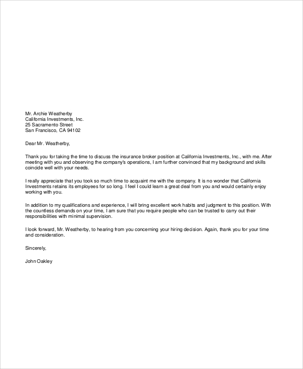 official thank you letter