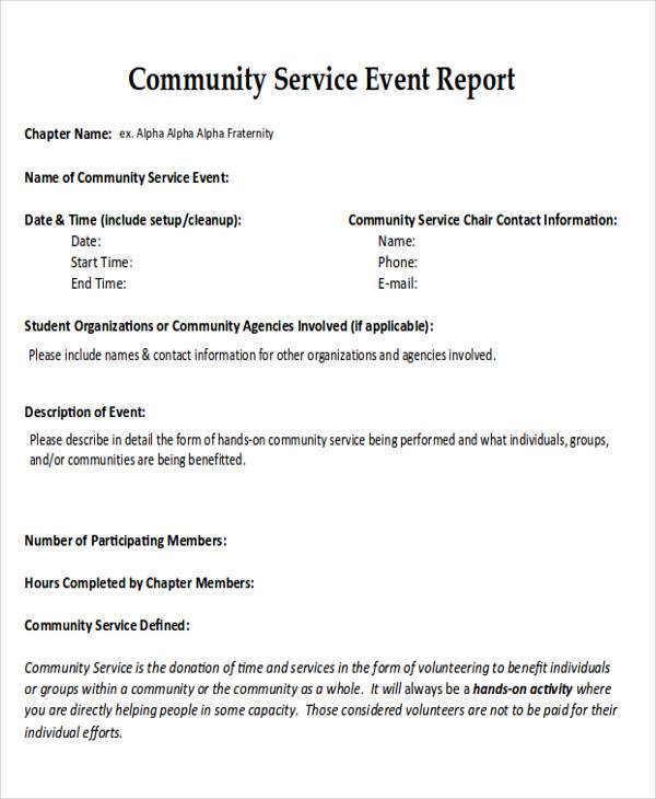 social services report template