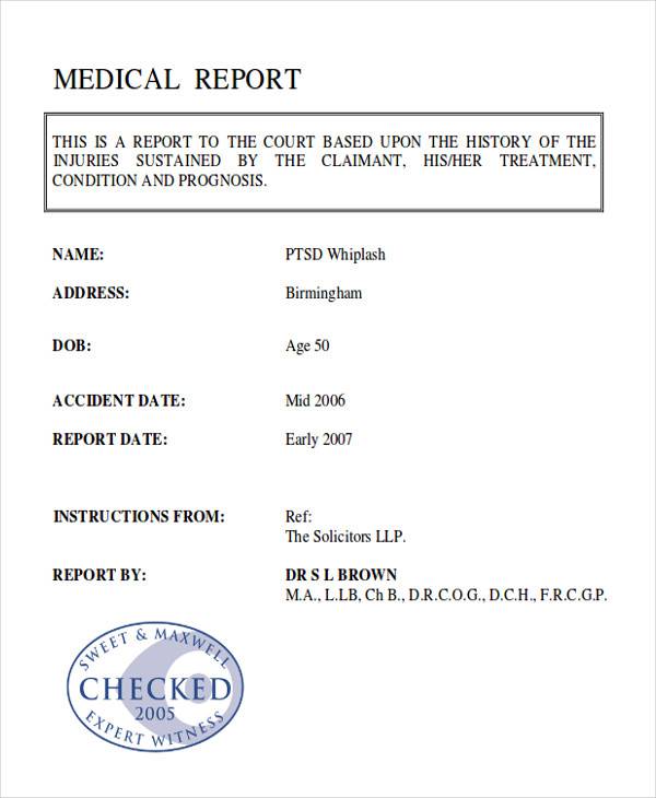 medical legal report example