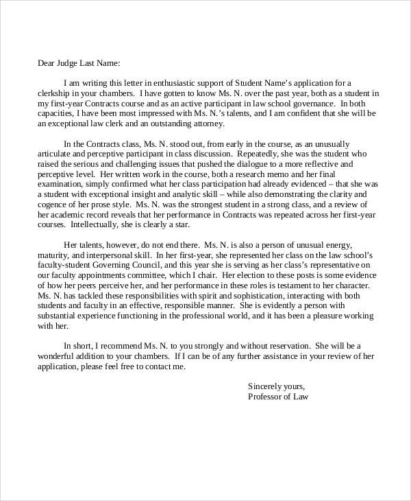 Letter Of Recommendation Professional Reference