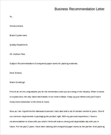 business recommendation letter in pdf