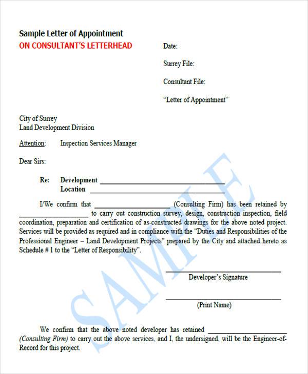 professional consultant appointment letter1