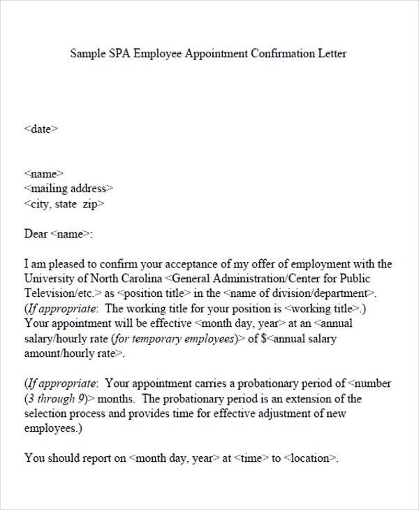 employee appointment confirmation letter1