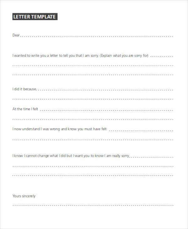 formal apology letter pdf