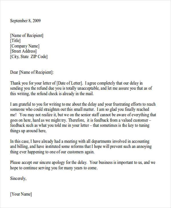 32+ Formal Apology Letters | Sample Templates