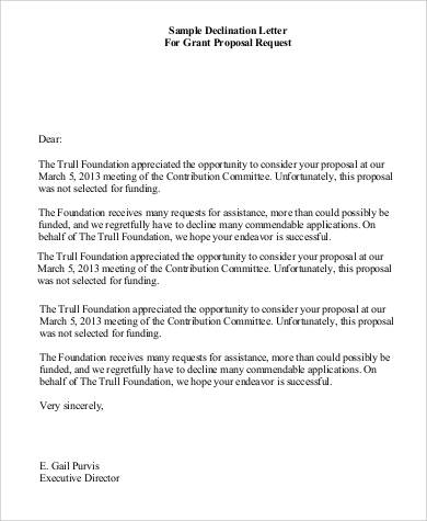 Sample cover letter for grant proposal