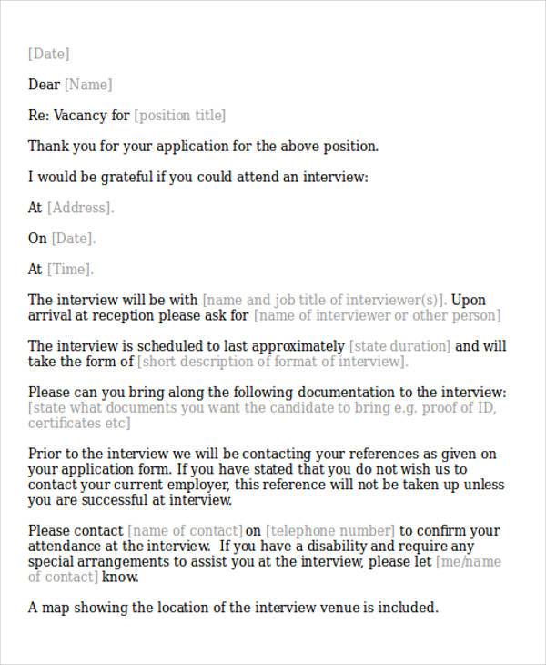 application letter for mock job interview
