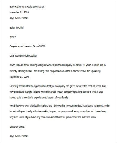 FREE 30+ Simple Resignation Letter Templates in MS Word | PDF