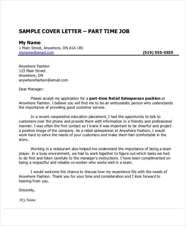 part time job cover letter1