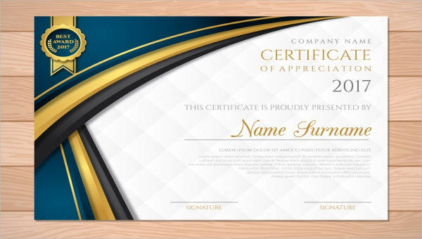  free award certificates