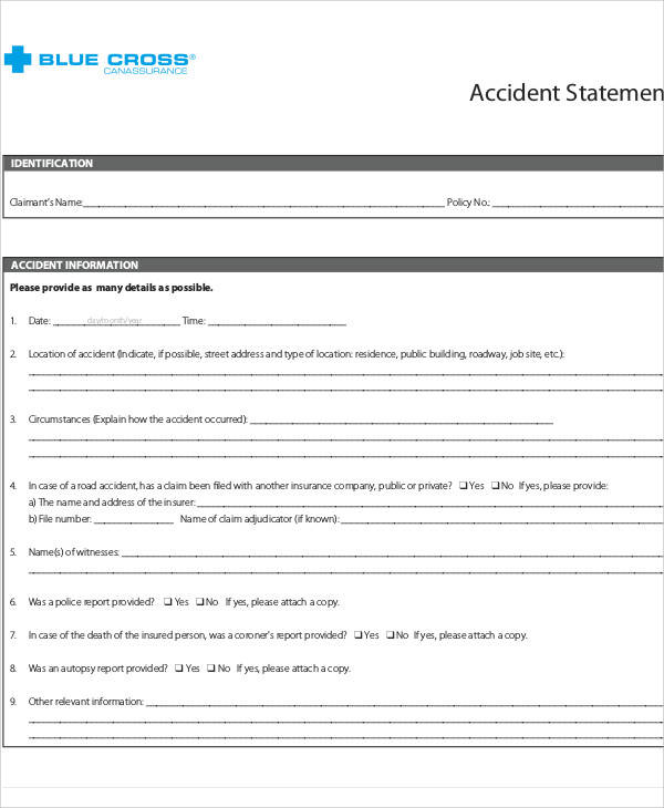 accident statement form 