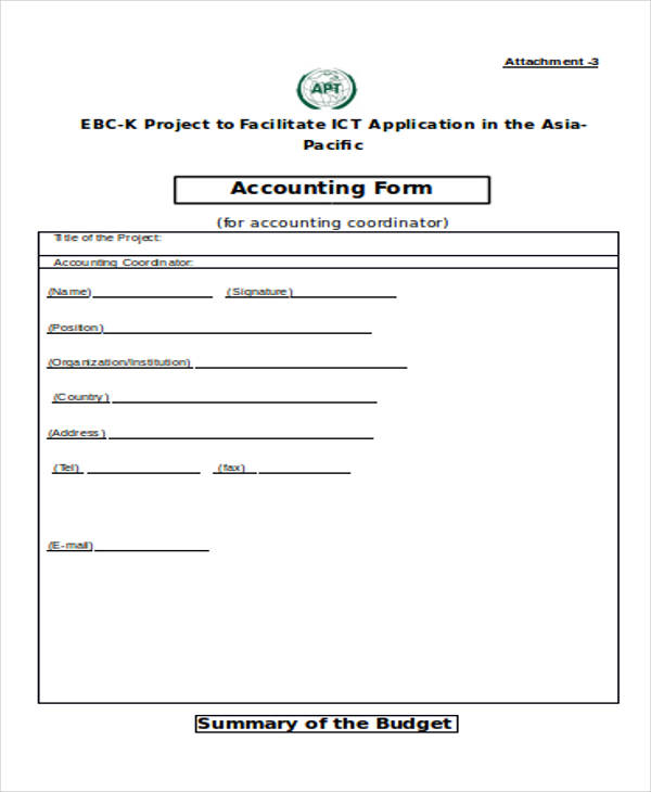 accounting forms