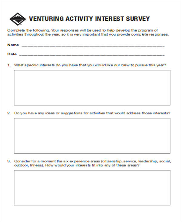 activity interest survey form1
