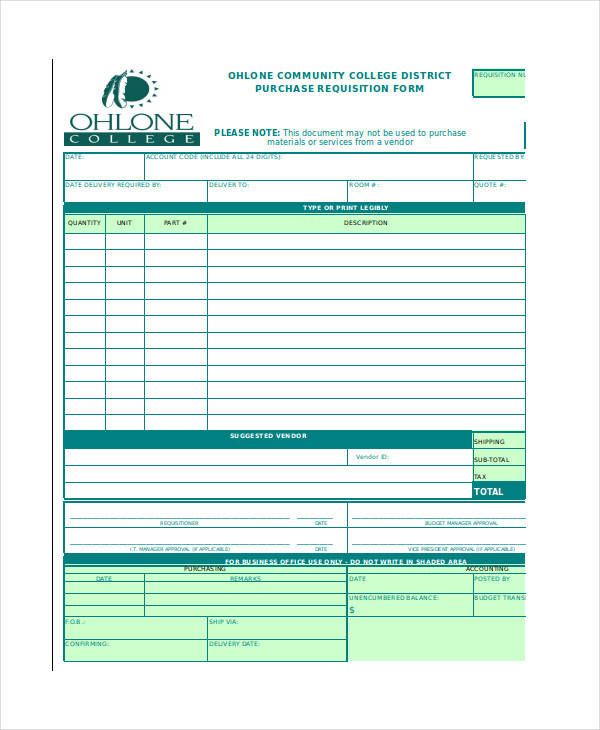 FREE 22+ Requisition Forms in Excel