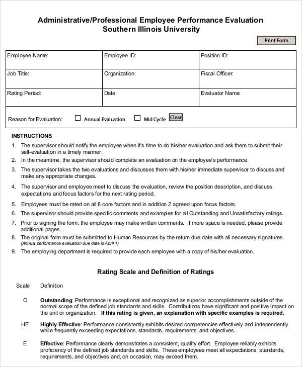 administrative staff performance evaluation form1