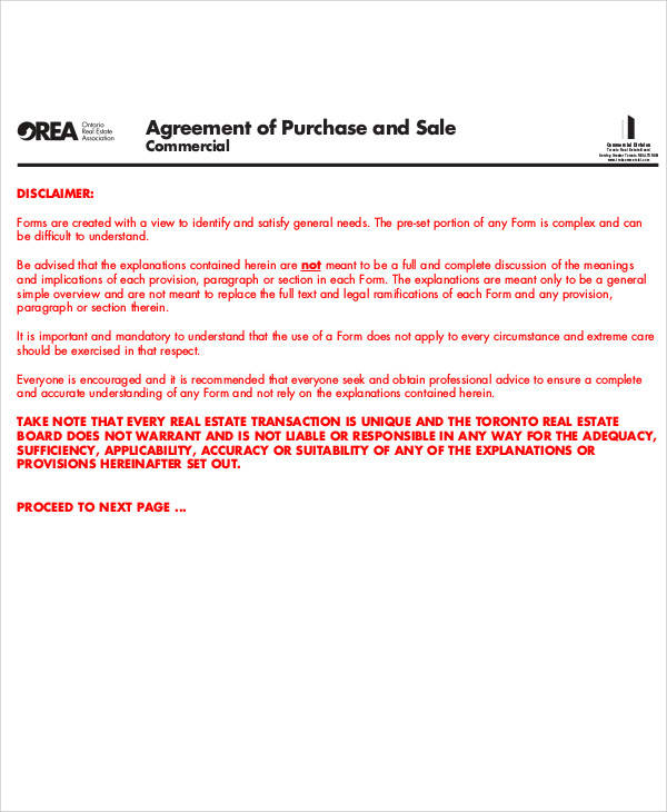 agreement of purchase and sale1