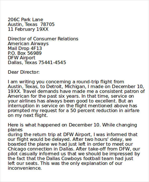 FREE 36+ Complaint Letter Examples in MS Word | Apple ...