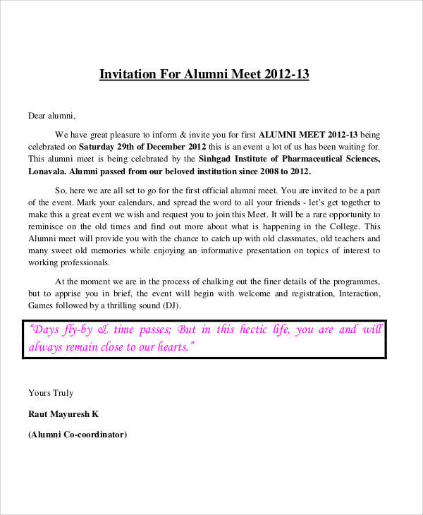 example letter invite Pages of Word,  Letters  Examples PDF, 32 Invitation