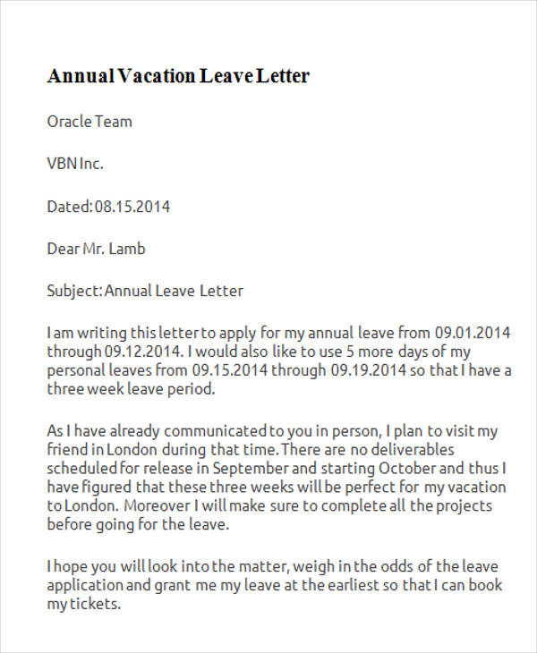 annual-vacation-request-letter