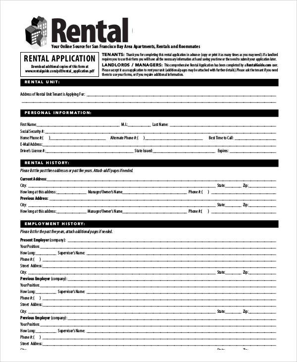 apartment rental application form2