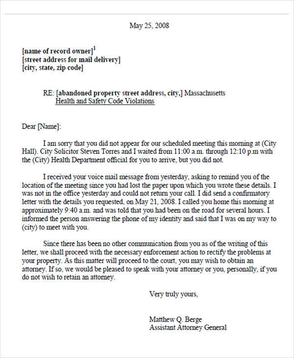 attorney general demand letter