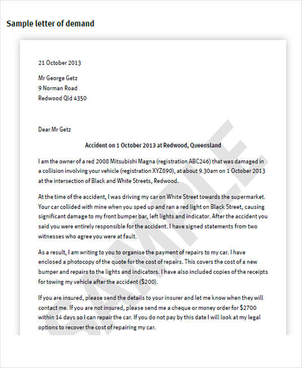 auto insurance demand letter2