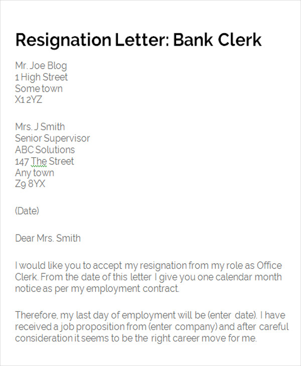 65+ Sample Resignation Letters