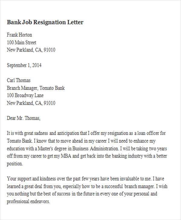 FREE 64 Sample Resignation Letter Templates In PDF MS Word