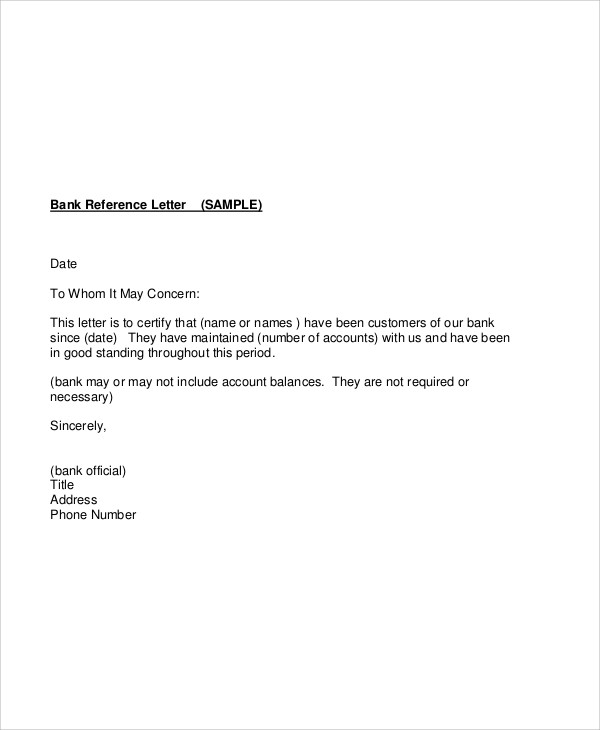 Bank Reference Letter Citibank