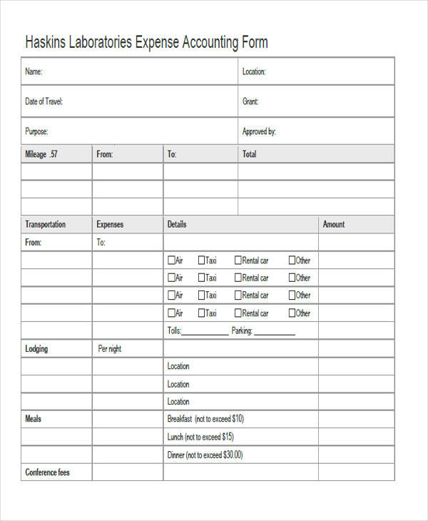 accounting forms