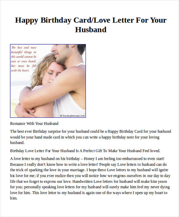 birthday love letter for husband