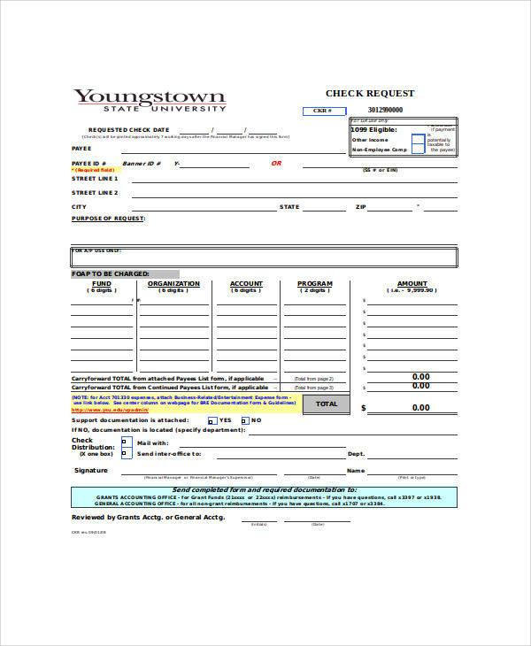 blank check requisition form