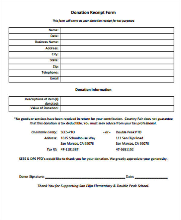 blank donation receipt form2