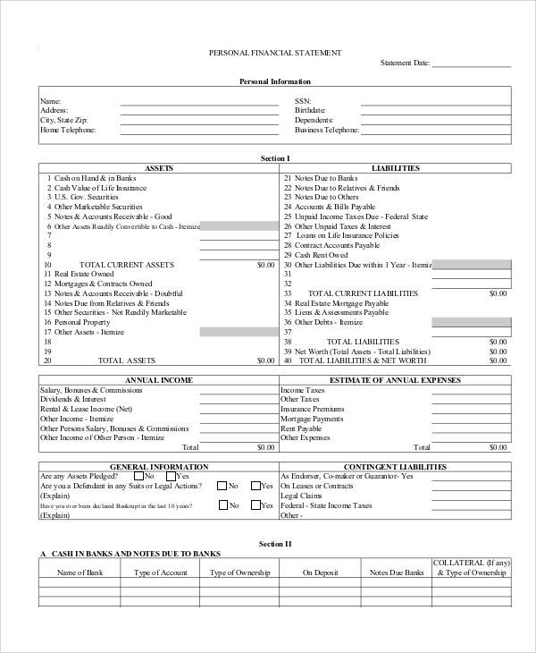 blank personal financial statement form1