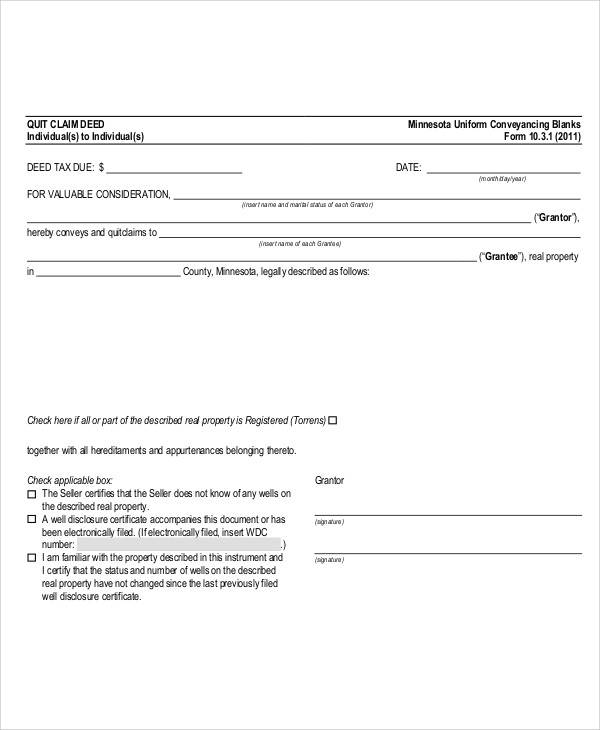 blank quit claim form1