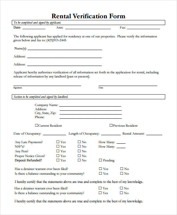 FREE 50 Sample Verification Forms In PDF