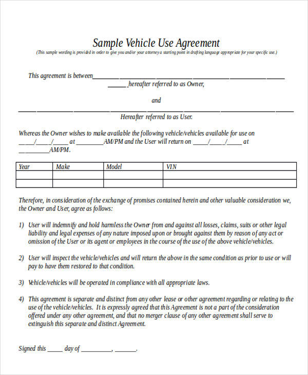 Free 11 Truck Lease Agreement Samples In Ms Word Pdf