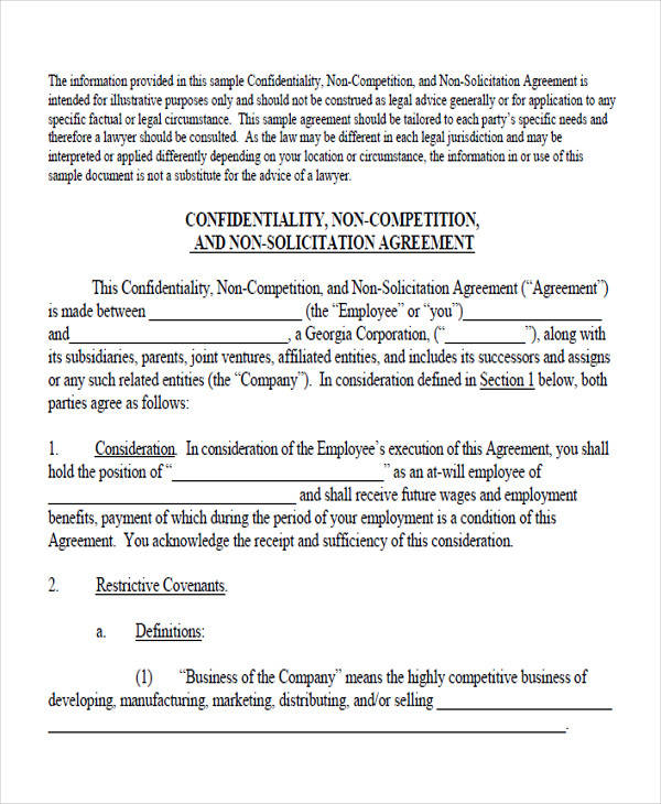 business client confidentiality agreement