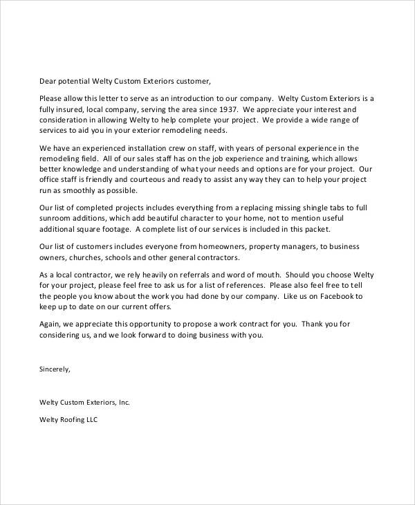 business introduction letter example