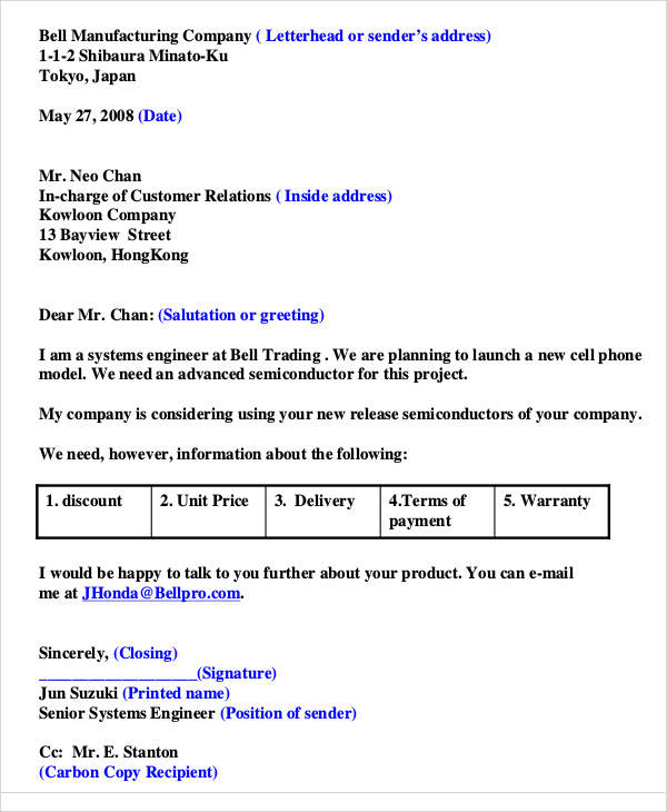 business product inquiry letter1